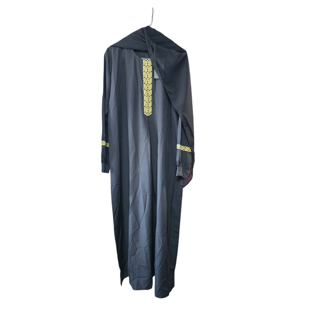 A2: Black/Gold Dress with hijab
